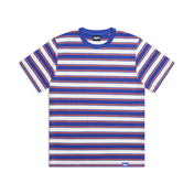 STRIPED TEE COSMIC COBALT/MANDARINE ORANGE