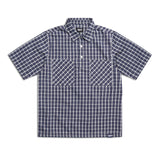 SEERSUCKER PULL-OVER SHIRT NAUTICAL BLUE/WHITE