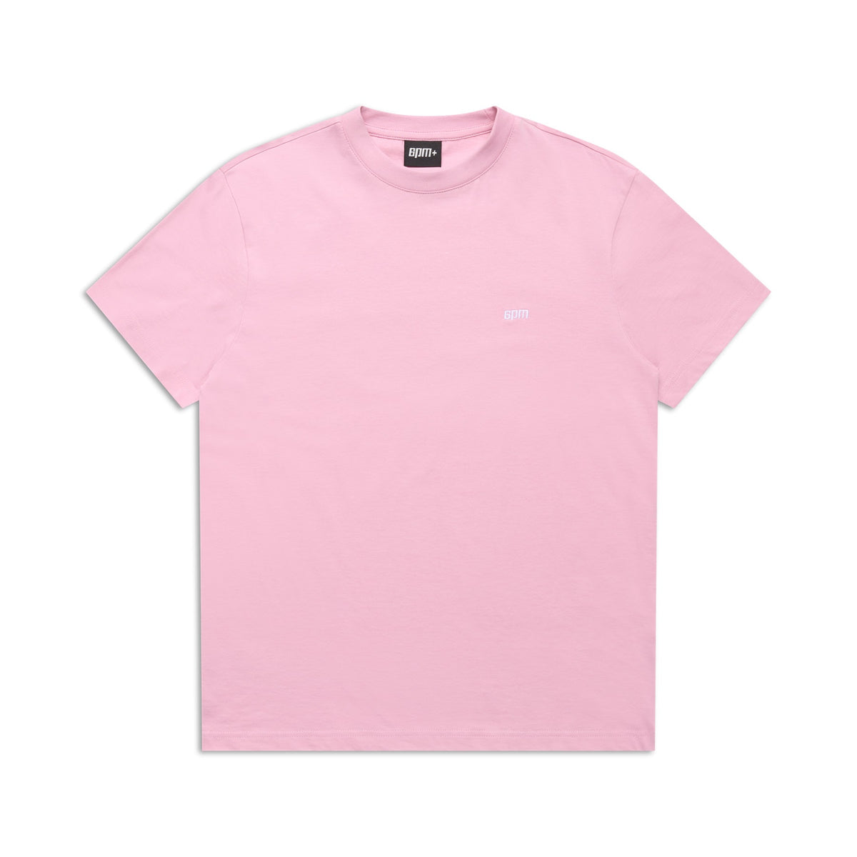 The 6PM T-SHIRT REGULAR FIT BABY PINK features short sleeves, a round neckline, and a small white logo on the left chest—perfect for those who want simple yet stylish comfort.