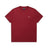 The 6PM T-SHIRT REGULAR FIT WINE RED features short sleeves and a small white logo on the left chest, shown laid flat on a white background—ideal for showcasing effortless style.