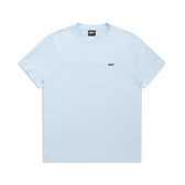 The 6PM T-SHIRT REGULAR FIT ICE BLUE is a basic light blue short-sleeve tee with a small dark blue 6PM logo on the left chest, displayed flat on a white background.
