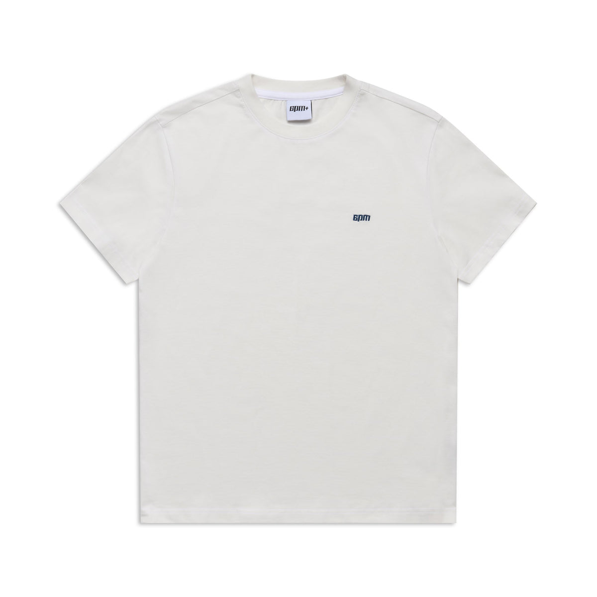The T-SHIRT REGULAR FIT COCONUT WHITE by 6PM is a classic white short-sleeve tee featuring a subtle dark 6PM logo on the left chest—a minimalist essential for easy, stylish looks. Shown against a crisp white background.