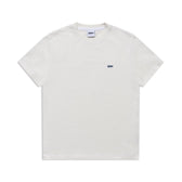 The T-SHIRT REGULAR FIT COCONUT WHITE by 6PM is a classic white short-sleeve tee featuring a subtle dark 6PM logo on the left chest—a minimalist essential for easy, stylish looks. Shown against a crisp white background.