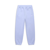 The 6PM CUFF JOGGER SOFT VIOLET sweatpants feature a classic fit, elastic waistband, side pockets, and cuffed ankles in soft violet, shown against a white background.