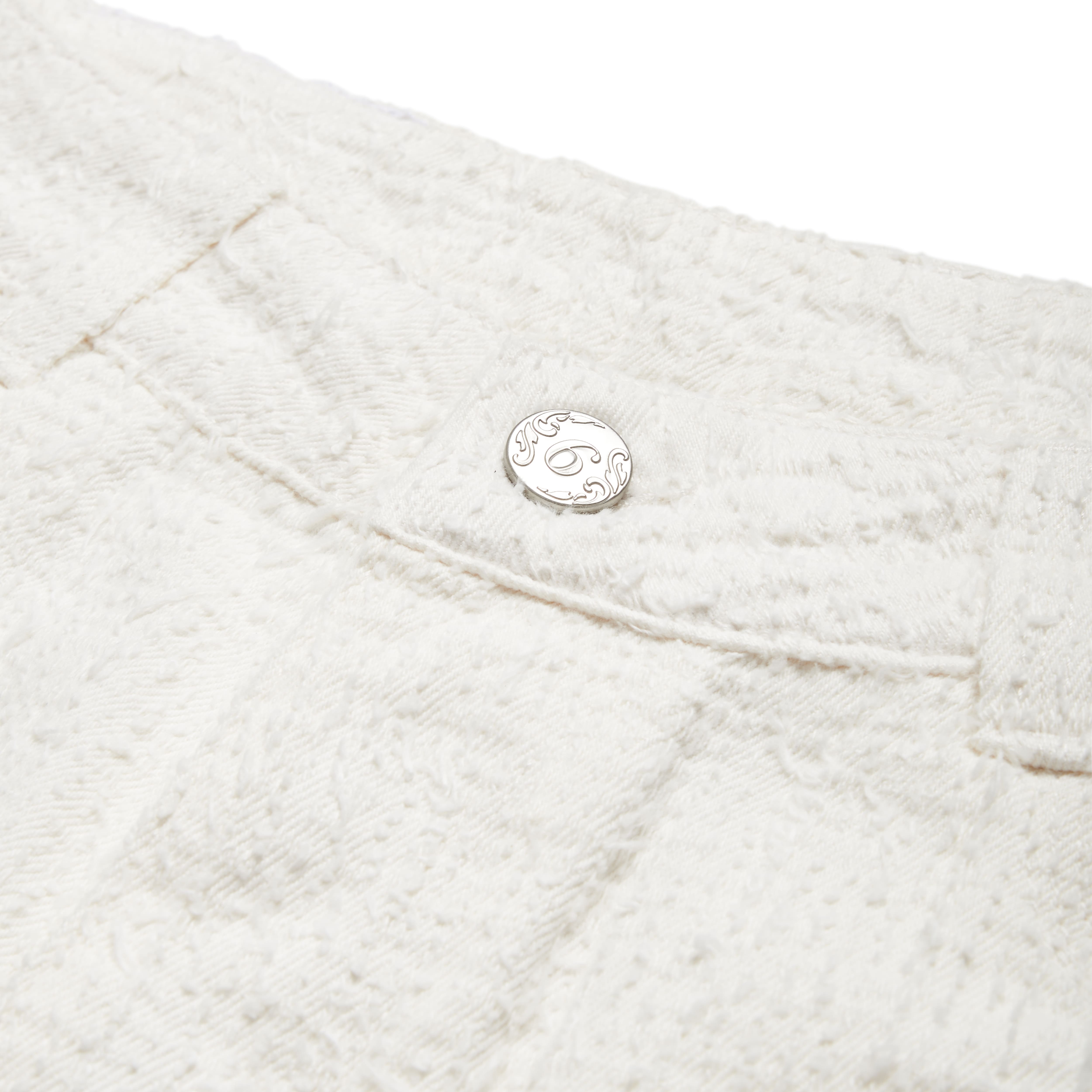 NEEDLEPUNCH CARPENTER SHORTS WHITE