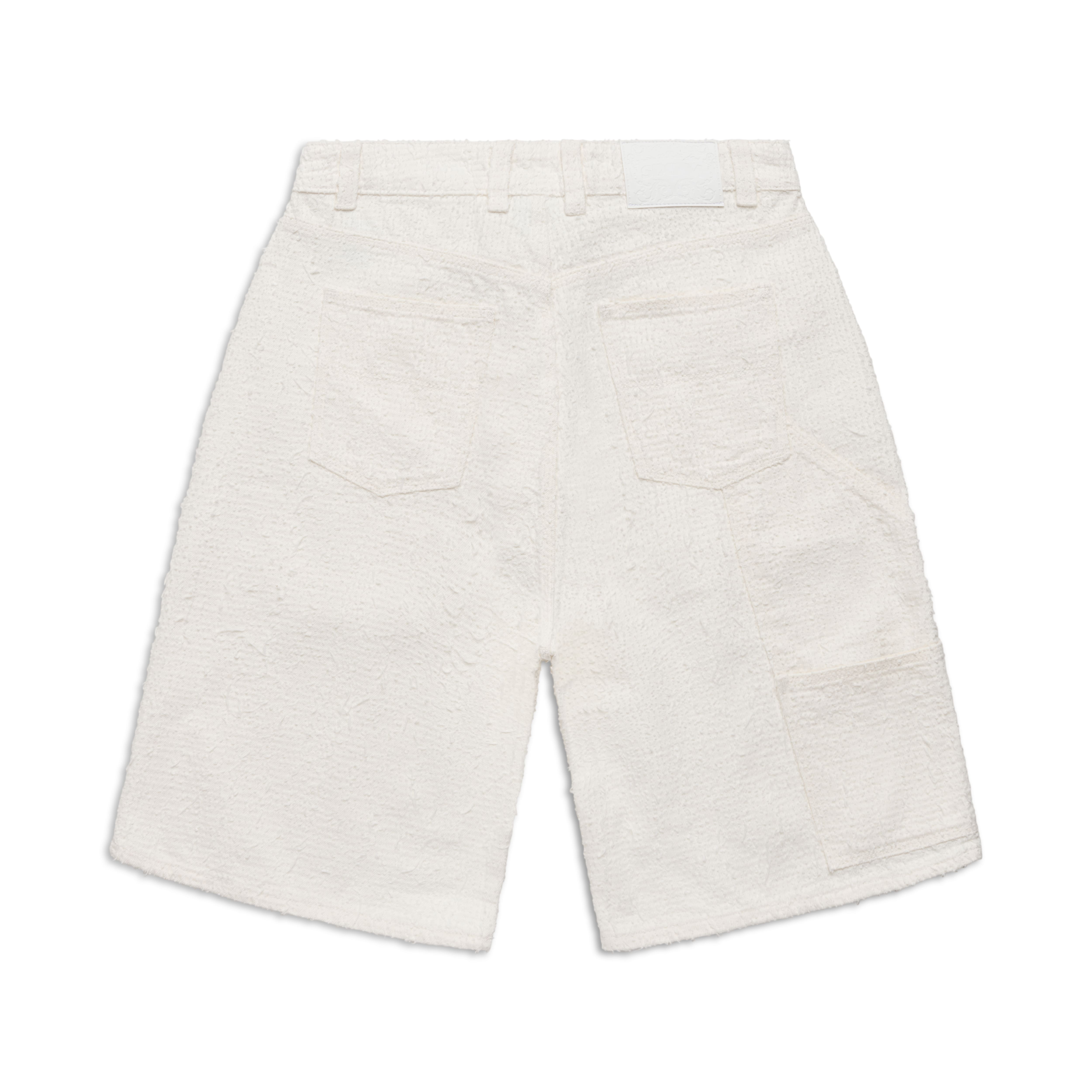 NEEDLEPUNCH CARPENTER SHORTS WHITE