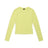 The 6PM WMNS LONGSLEEVE BUTTERCREAM is a plain, light yellow women’s top with long sleeves and a crew neck, shown laid flat on a white background.