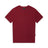 The 6PM WMNS T-SHIRT WINE RED, a plain short-sleeved tee with a crew neckline and small label near the left hem, is shown laid flat on a white background displaying its front side.