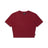 The 6PM WMNS CROPPED T-SHIRT WINE RED is a plain, short-sleeved crop top with a crew neckline, shown against a white background.