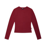 WMNS LONGSLEEVE WINE RED
