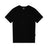 The 6PM WMNS T-SHIRT BLACK is a plain black short-sleeve tee, shown flat on a white background with a small black side hem tag and a visible neck label.