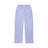 The 6PM WMNS OPEN LEG SOFT VIOLET sweatpants feature an elastic waistband with drawstring ties, side pockets, and a relaxed straight-leg fit, shown in soft violet on a white background.