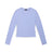 The 6PM WMNS LONGSLEEVE SOFT VIOLET shirt, featuring a plain design and crew neck, is laid flat on a white background.