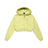 The 6PM WMNS Cropped Zip Hoodie in Buttercream features long sleeves, a front zipper, and a small embroidered logo on the left chest, shown against a white background.