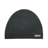 A dark emerald TECHNICAL LOGO BEANIE by 6PM with a white embroidered logo on the lower front edge.