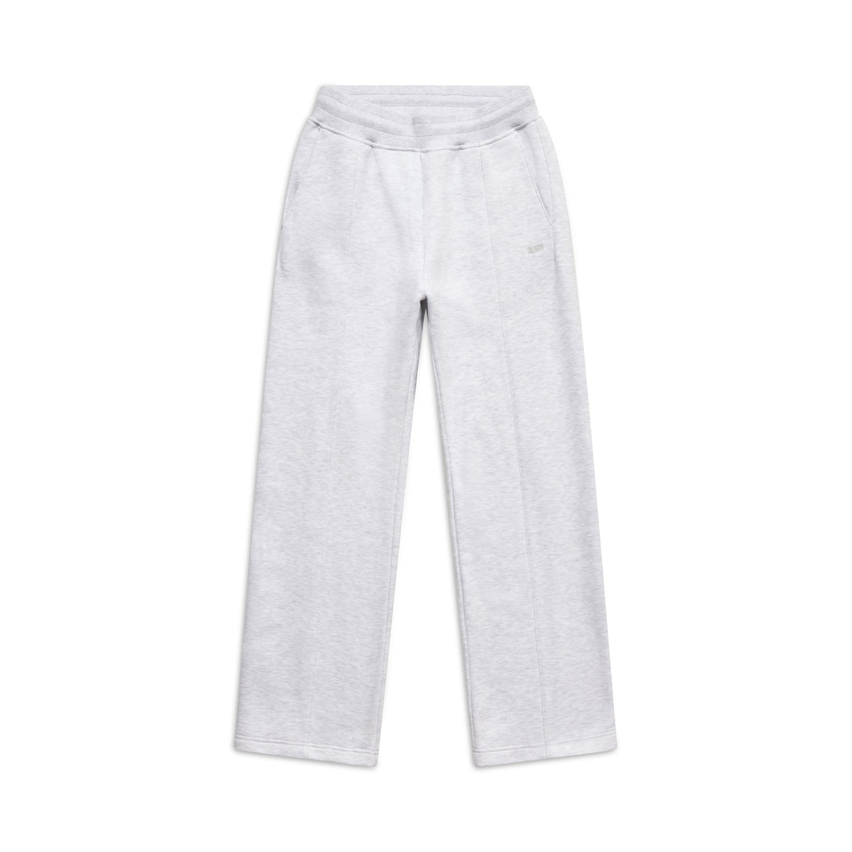 The 6PM+ Slim Fit Jogger Light Grey by 6PM features heavyweight cotton, an elastic waistband, side pockets, and a slim fit for comfort, shown laid flat on a white background.