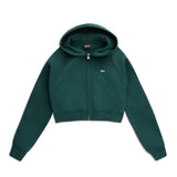 WMNS CROPPED ZIP HOODIE EVERGREEN