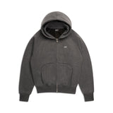 ZIP HOODIE DARK GREY MELANGE
