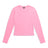 The 6PM WMNS LONGSLEEVE BUBBLEGLOW, a plain, solid pink crew-neck long-sleeve t-shirt, is displayed flat on a white background.