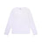 The 6PM CLEAN LONGSLEEVE WHITE is a plain white, long-sleeved crew neck T-shirt shown on a white background.