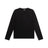 The 6PM CLEAN LONGSLEEVE BLACK shirt, featuring a plain black design with no visible patterns, logos, or designs, is laid flat on a white background.