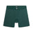 The 6PM WMNS BOXER SHORTS EVERGREEN are dark green fitted boxer briefs with a front waistband button, shown on a plain white background.