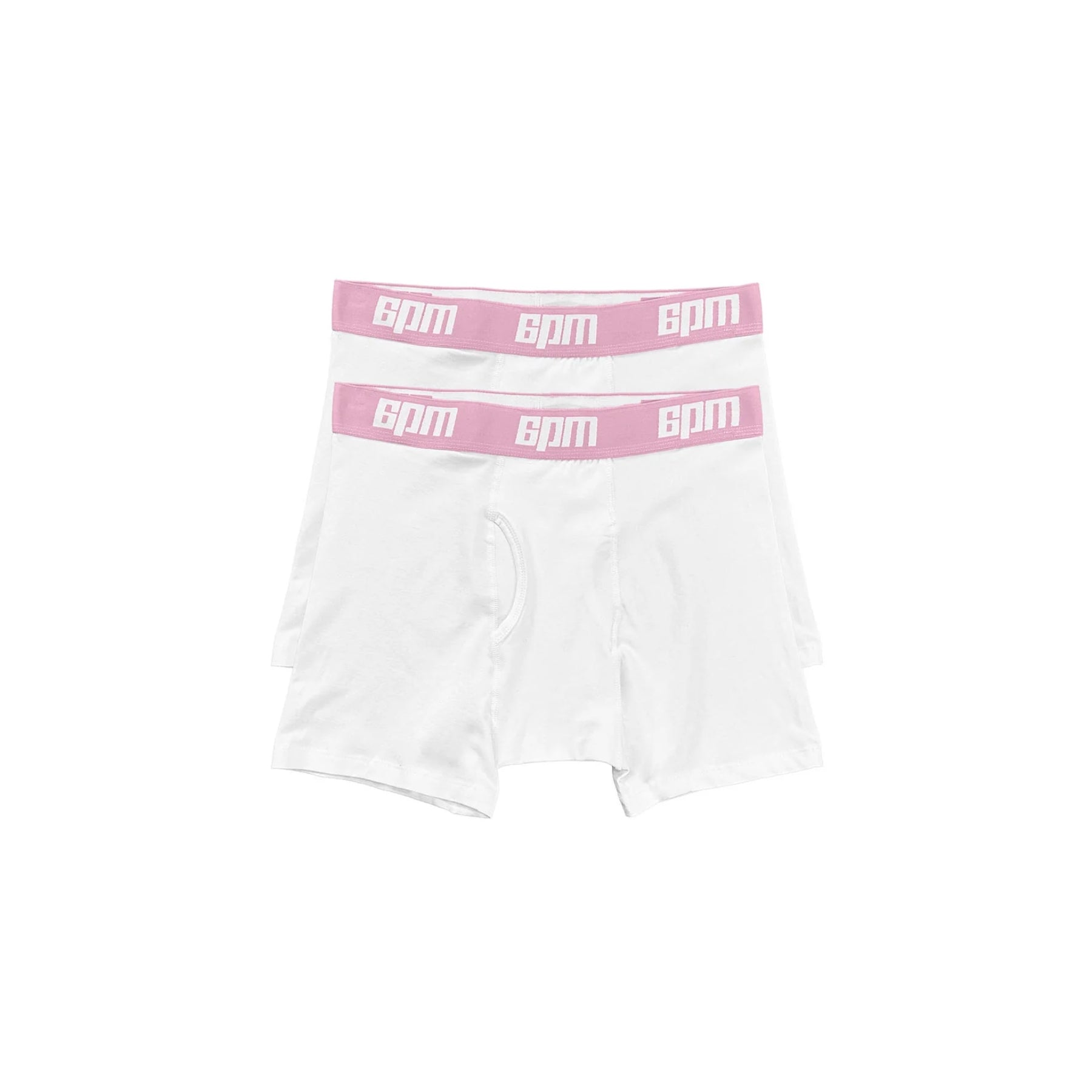 BOXER SHORTS WHITE/PINK (2-PACK)
