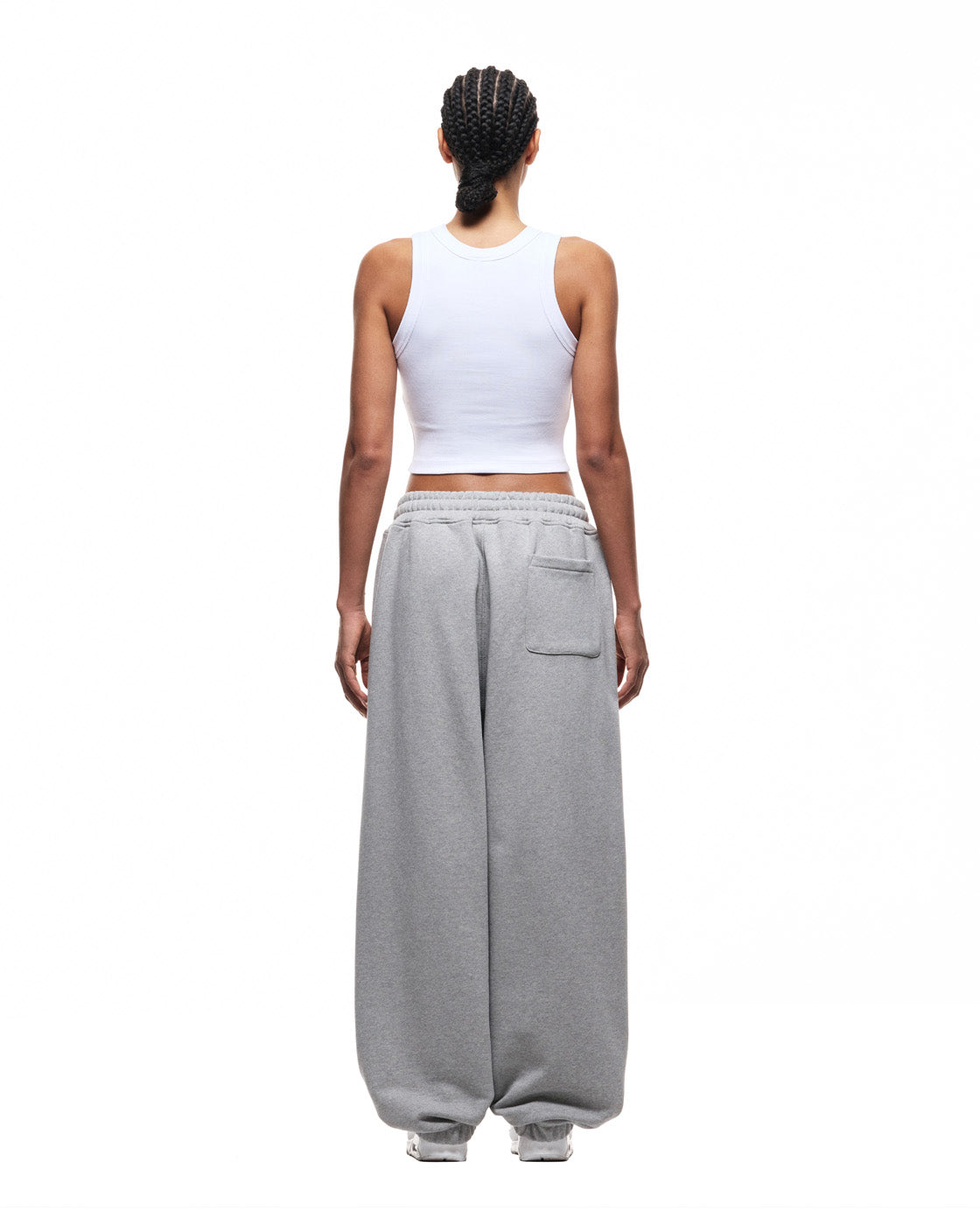 6PM+ BAGGY CUFFED JOGGER MID GREY MELANGE