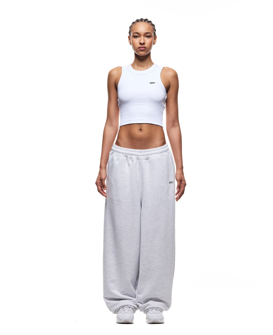 6PM+ BAGGY CUFFED JOGGER LIGHT GREY MELANGE