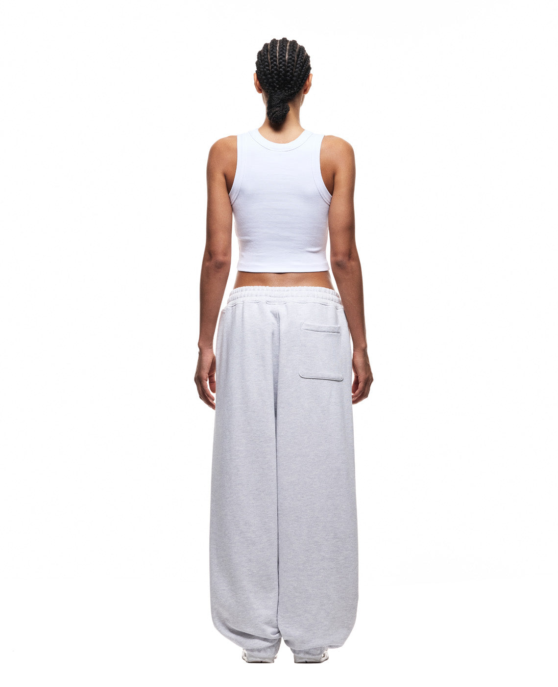 6PM+ BAGGY CUFFED JOGGER LIGHT GREY MELANGE