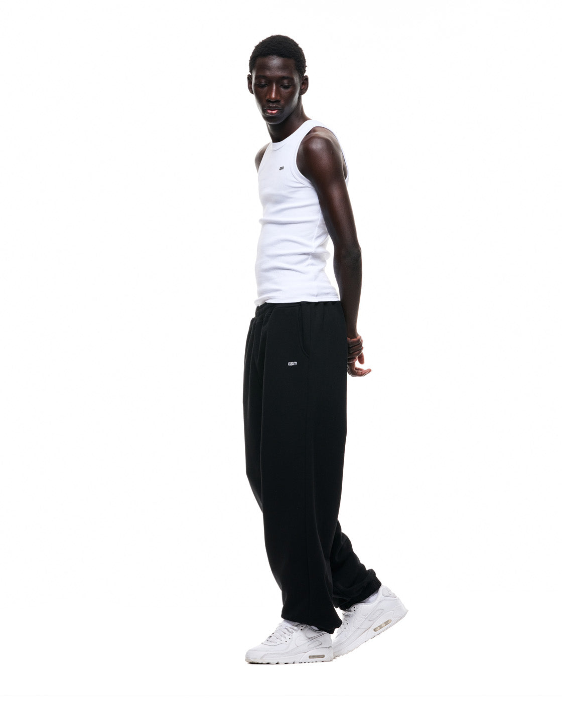 6PM+ BAGGY CUFFED JOGGER BLACK