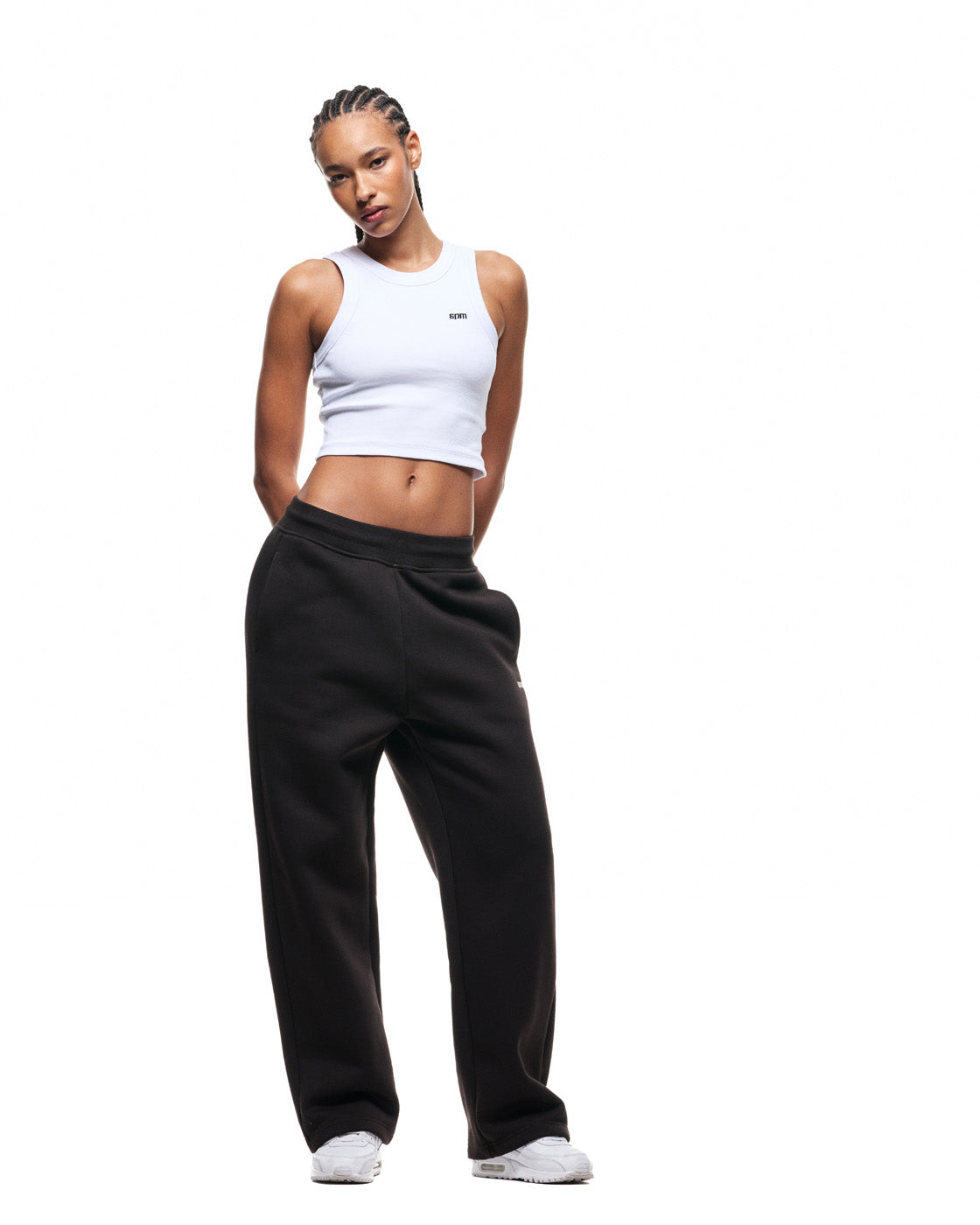 OPEN LEG JOGGER ASH BROWN