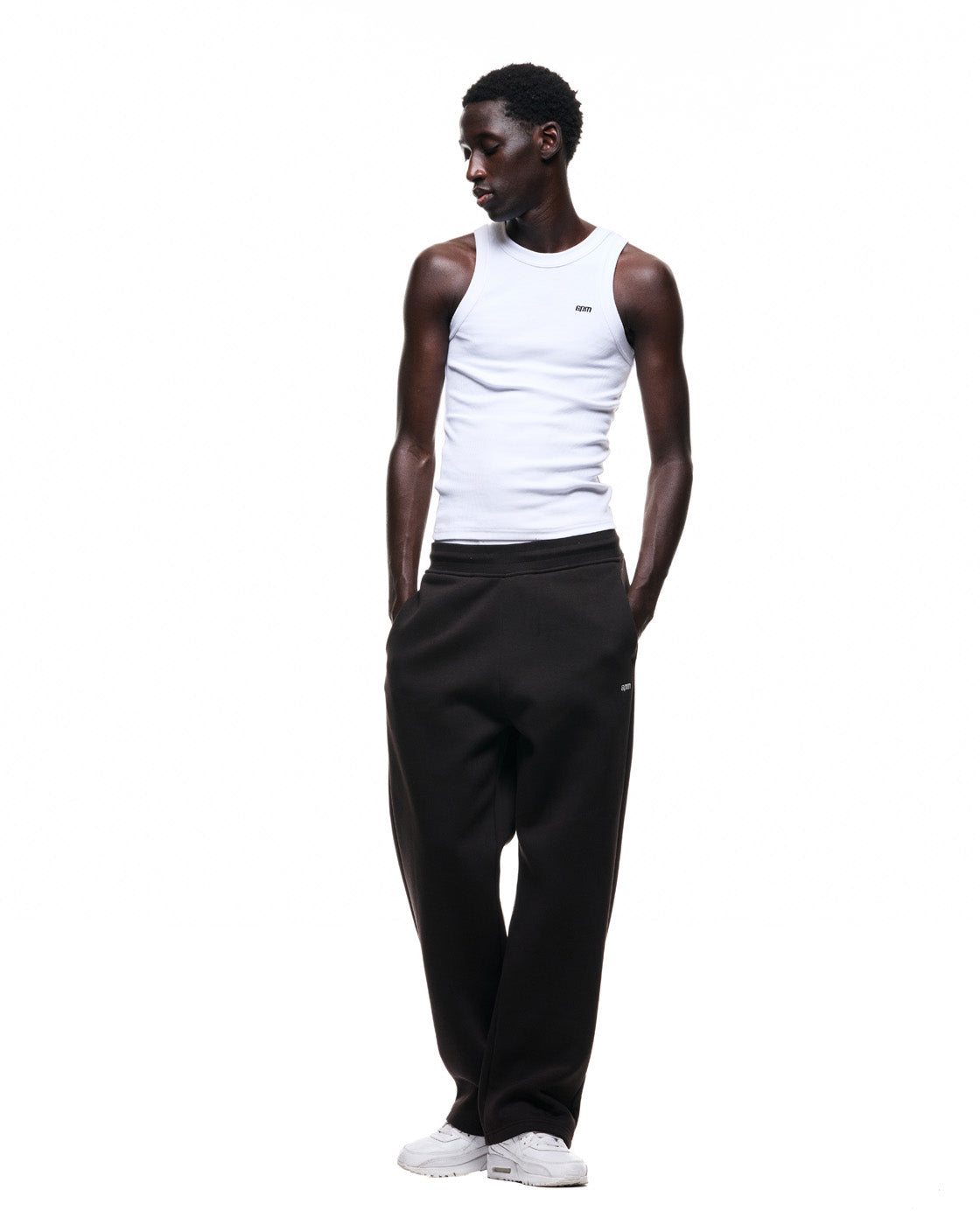 OPEN LEG JOGGER ASH BROWN