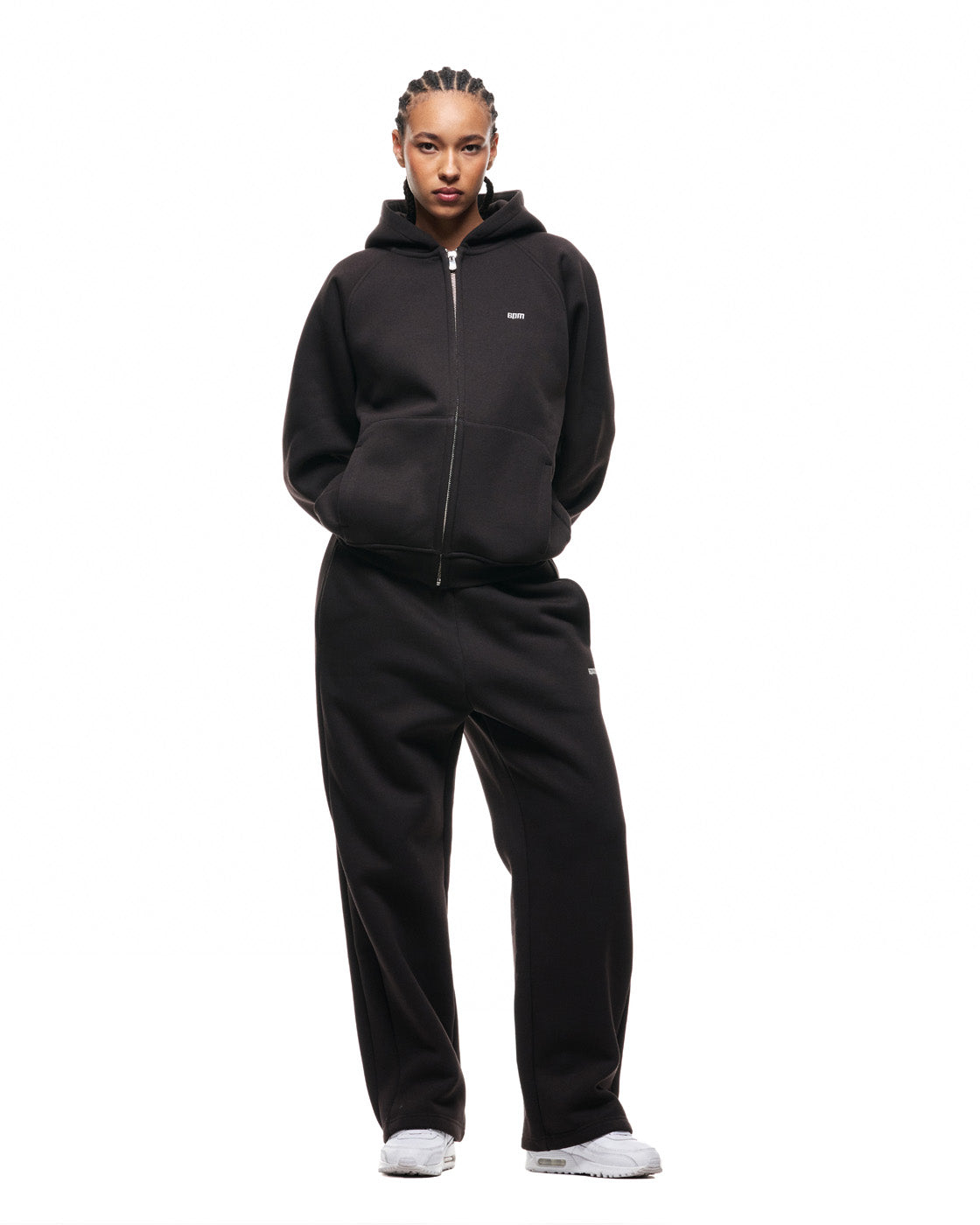 ZIP HOODIE ASH BROWN