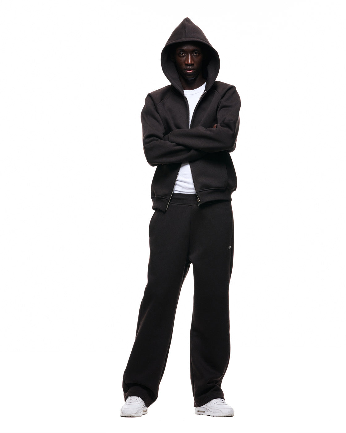 ZIP HOODIE ASH BROWN