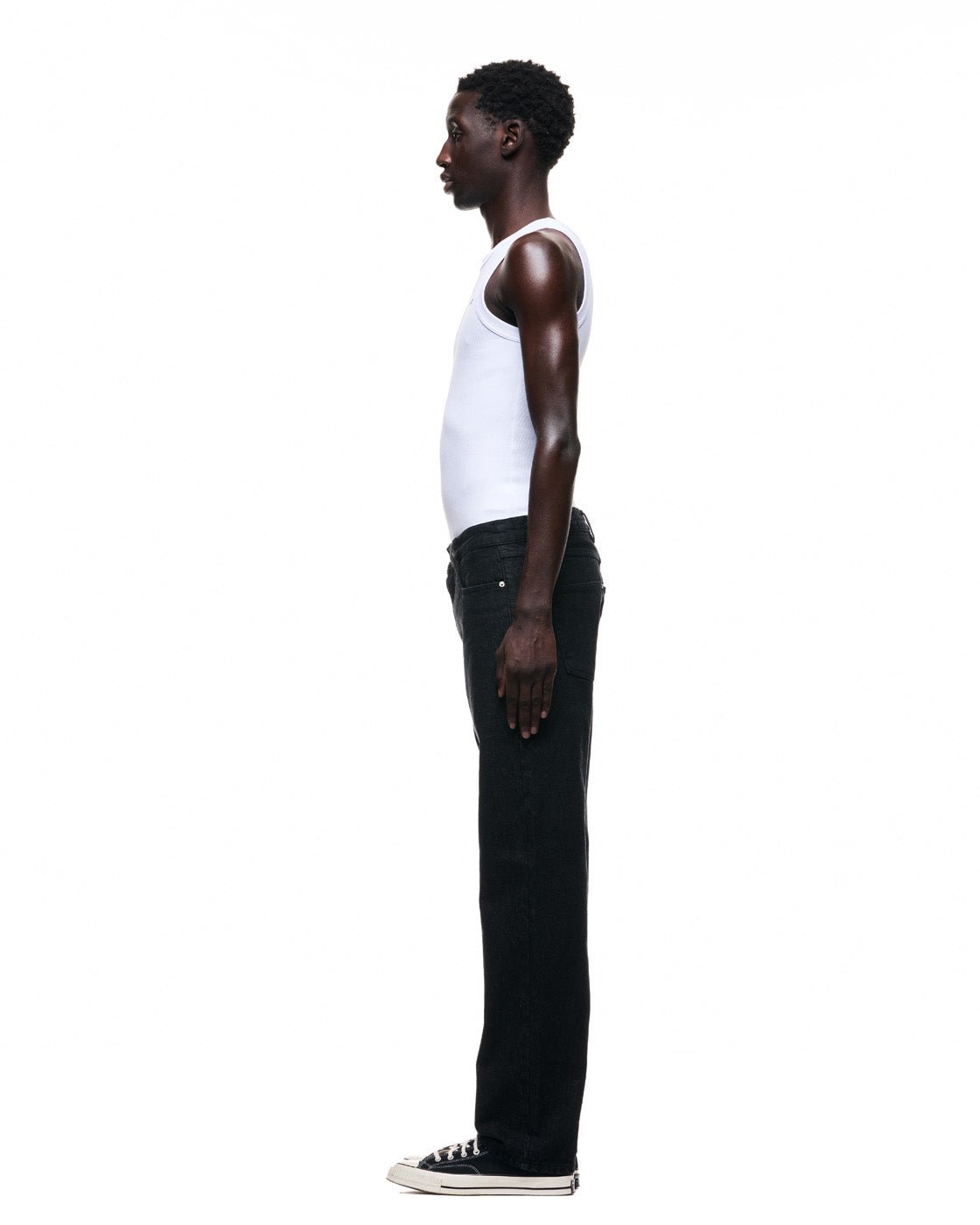 6PM+ STRAIGHT REGULAR DENIM BLACK RAW