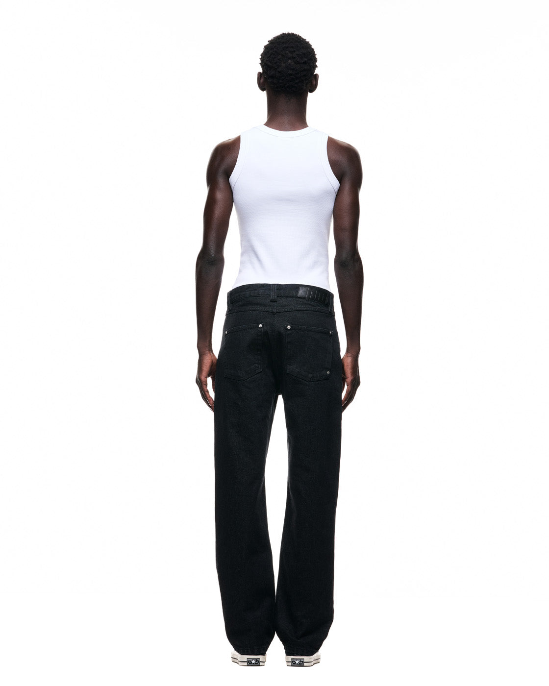 6PM+ STRAIGHT REGULAR DENIM BLACK RAW