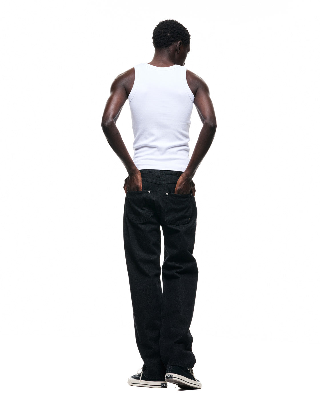 6PM+ STRAIGHT REGULAR DENIM BLACK RAW