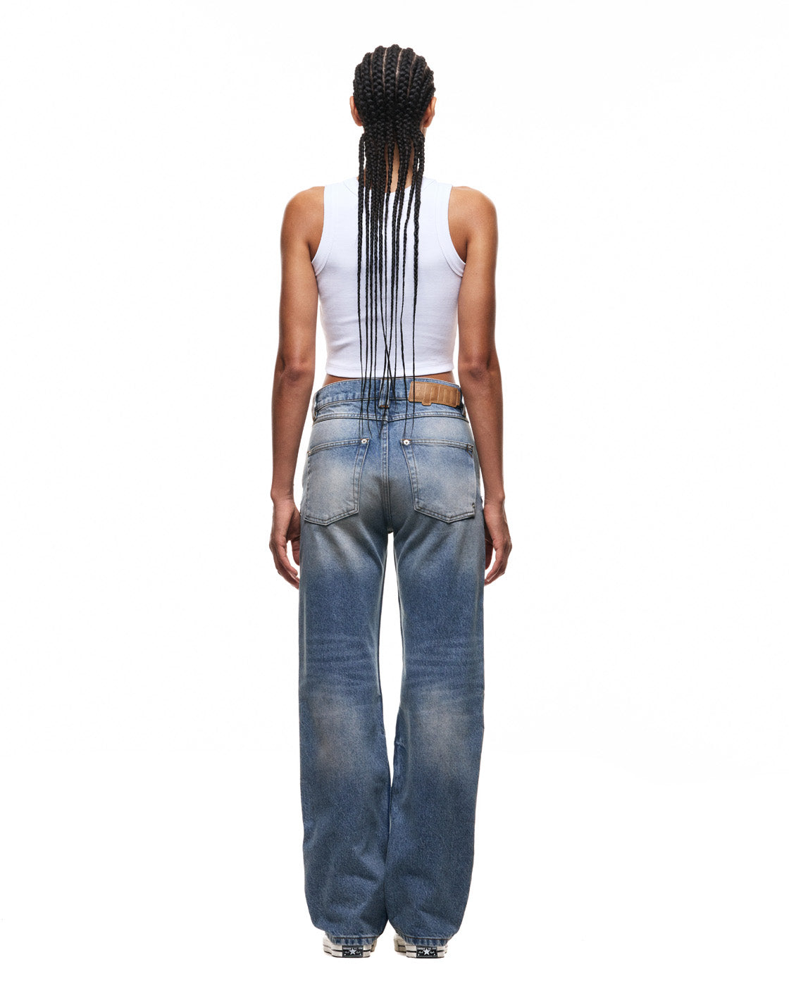6PM+ STRAIGHT REGULAR DENIM MEDIUM BLUE