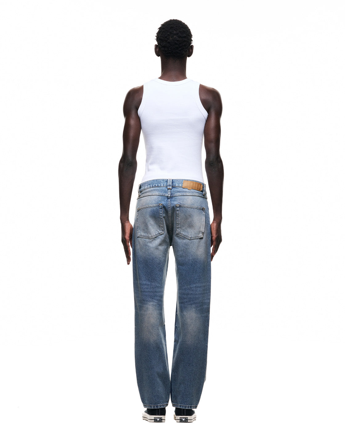 6PM+ STRAIGHT REGULAR DENIM MEDIUM BLUE