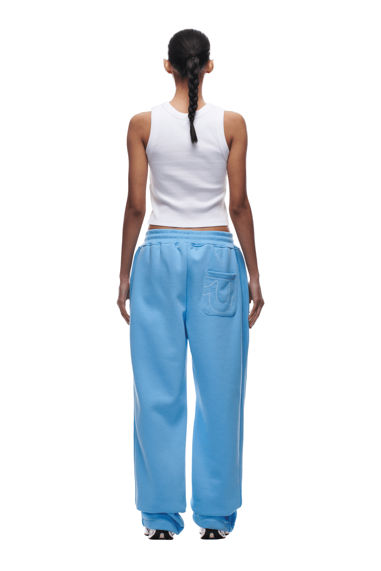 ICONS OPEN LEG JOGGER SKY BLUE