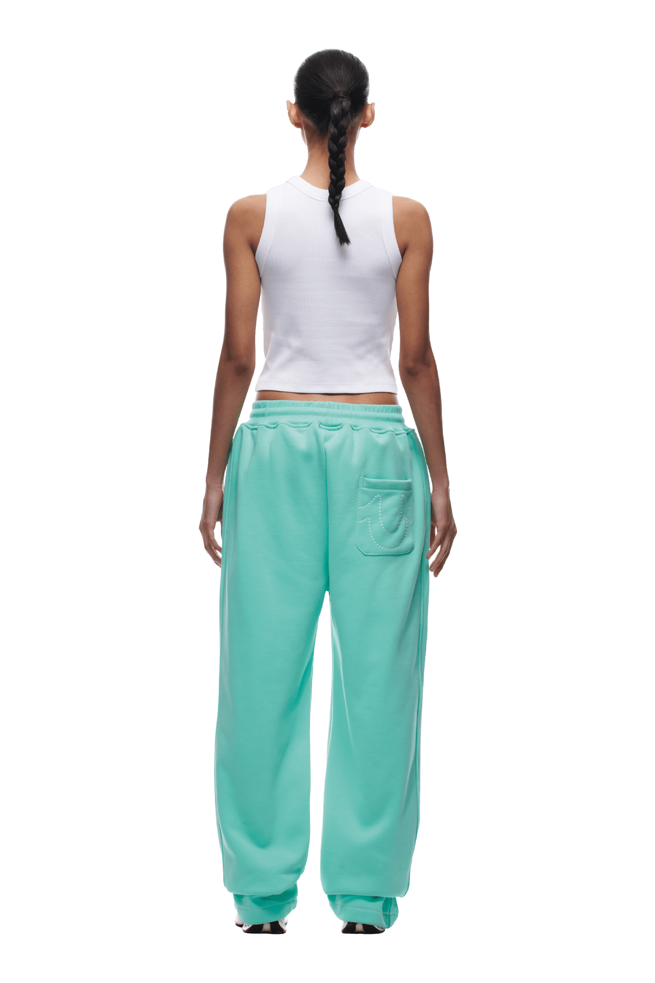 ICONS OPEN LEG JOGGER LIGHT MOSS