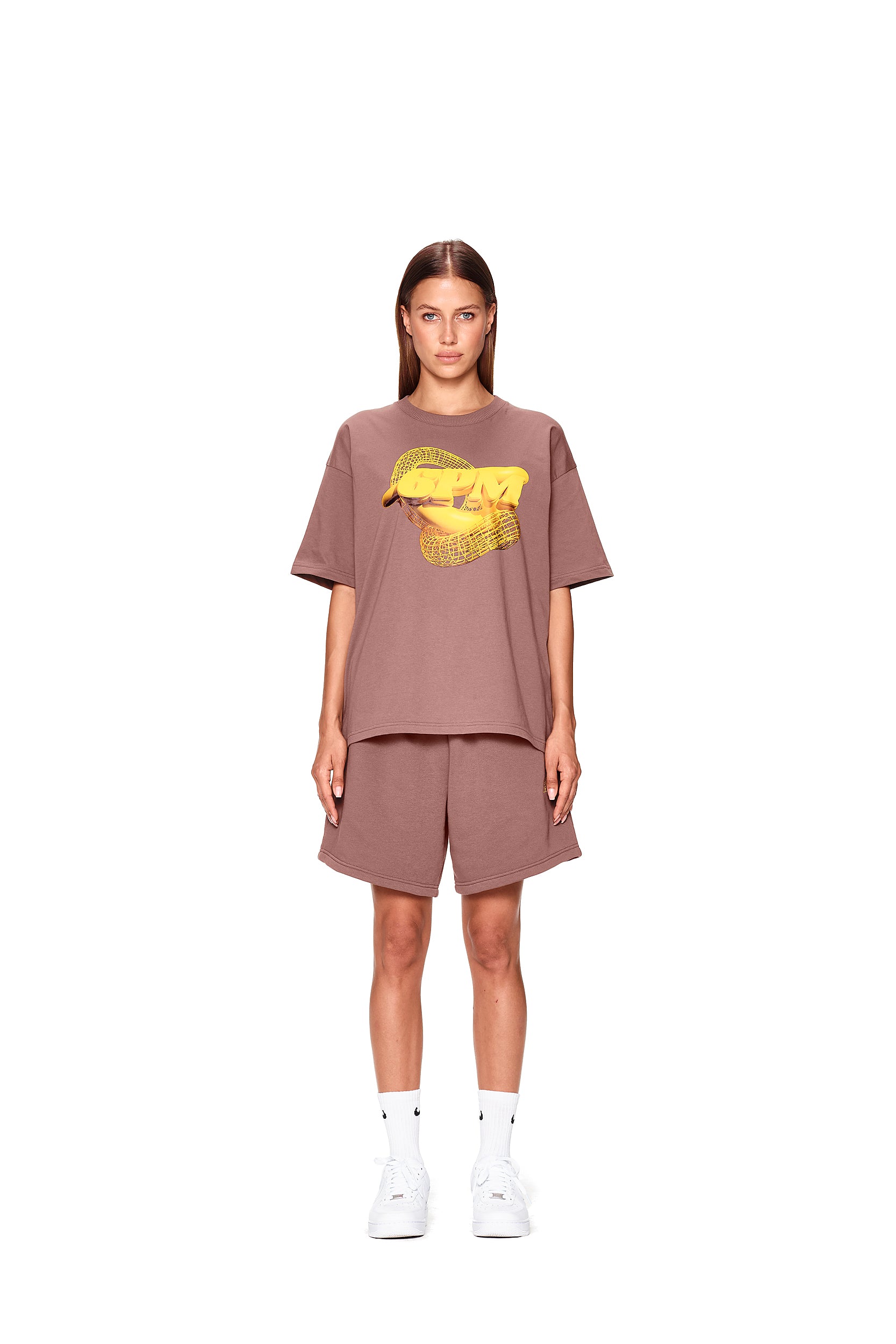 LOGO JOGGER SHORTS BROWN