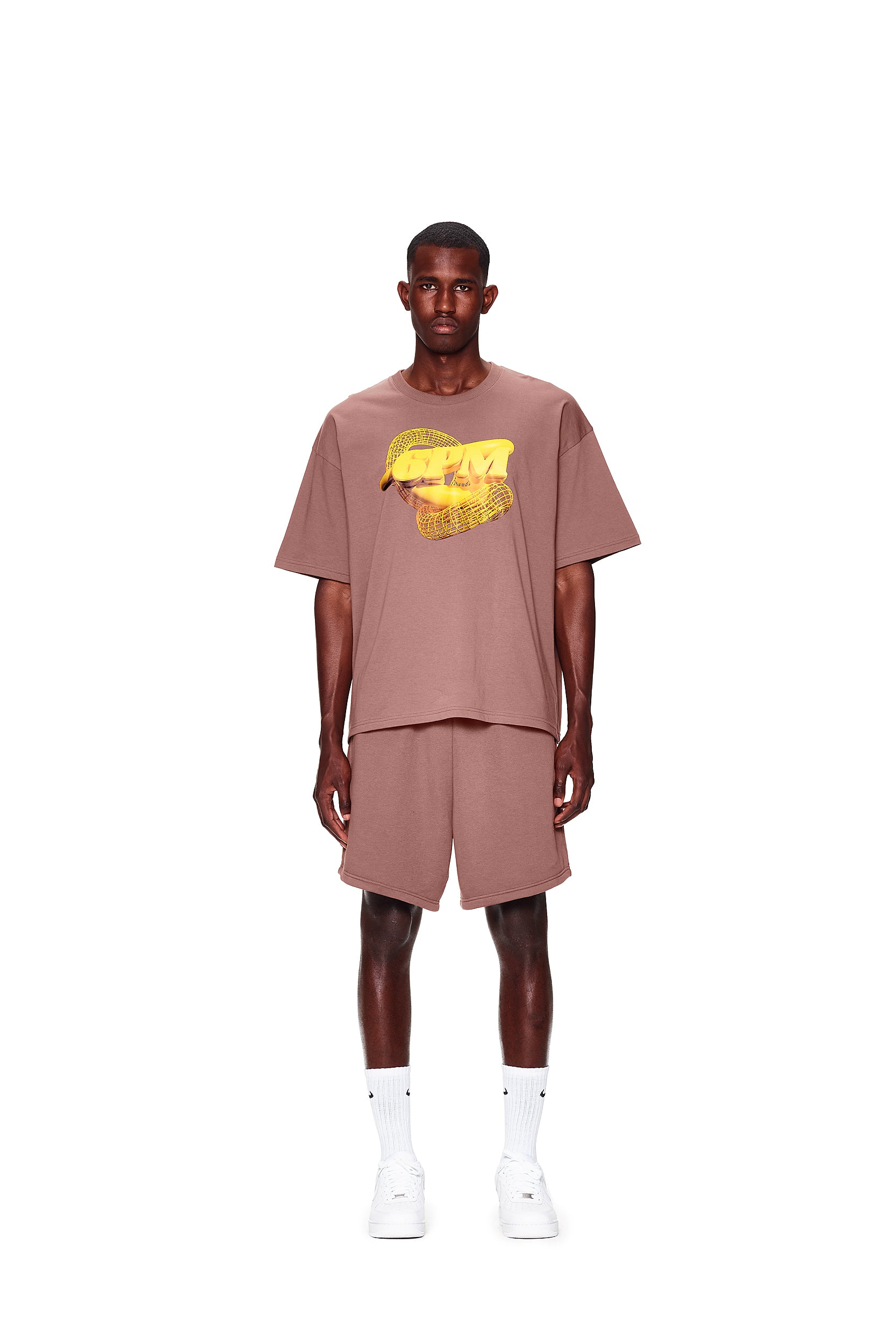 LOGO JOGGER SHORTS BROWN