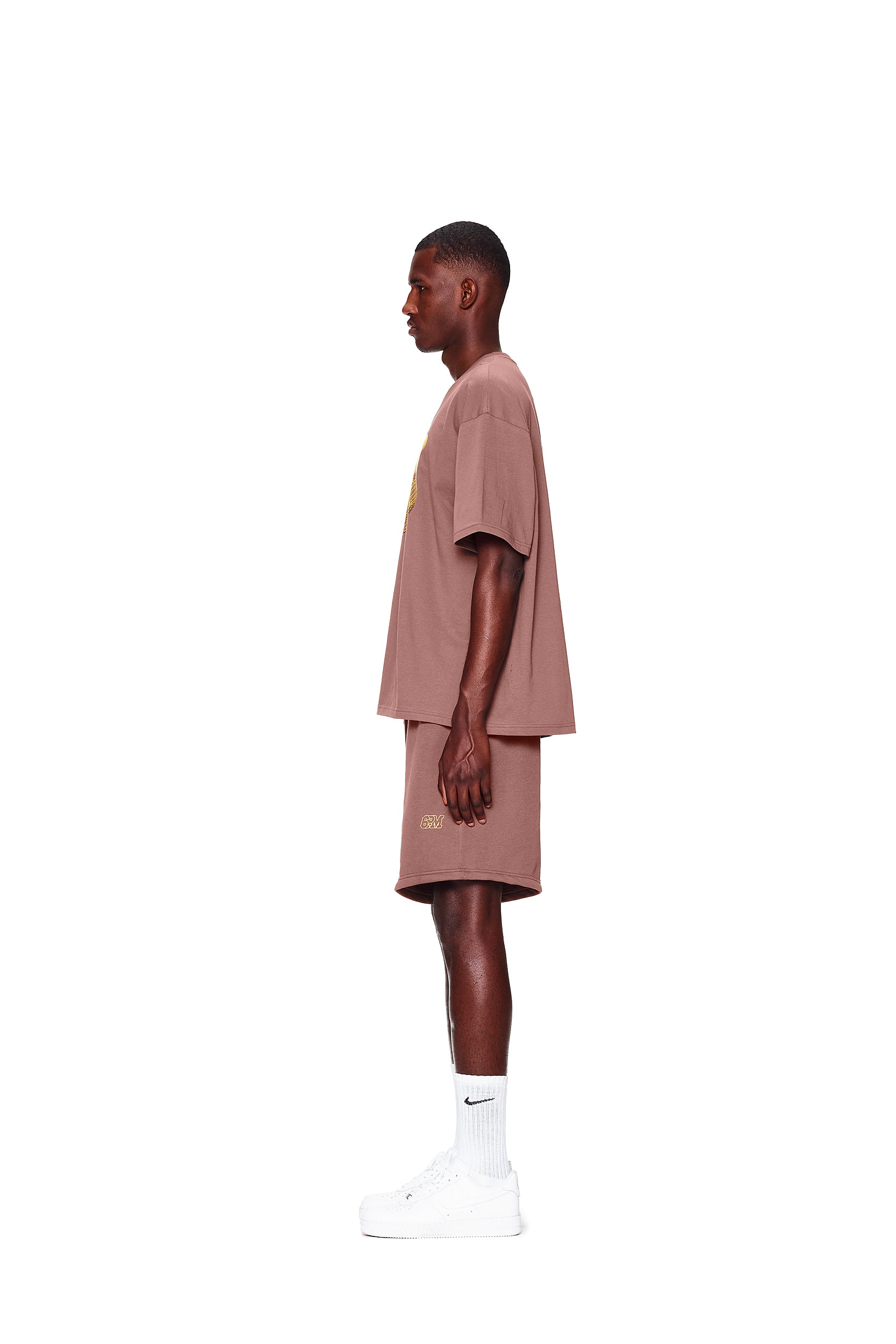 LOGO JOGGER SHORTS BROWN