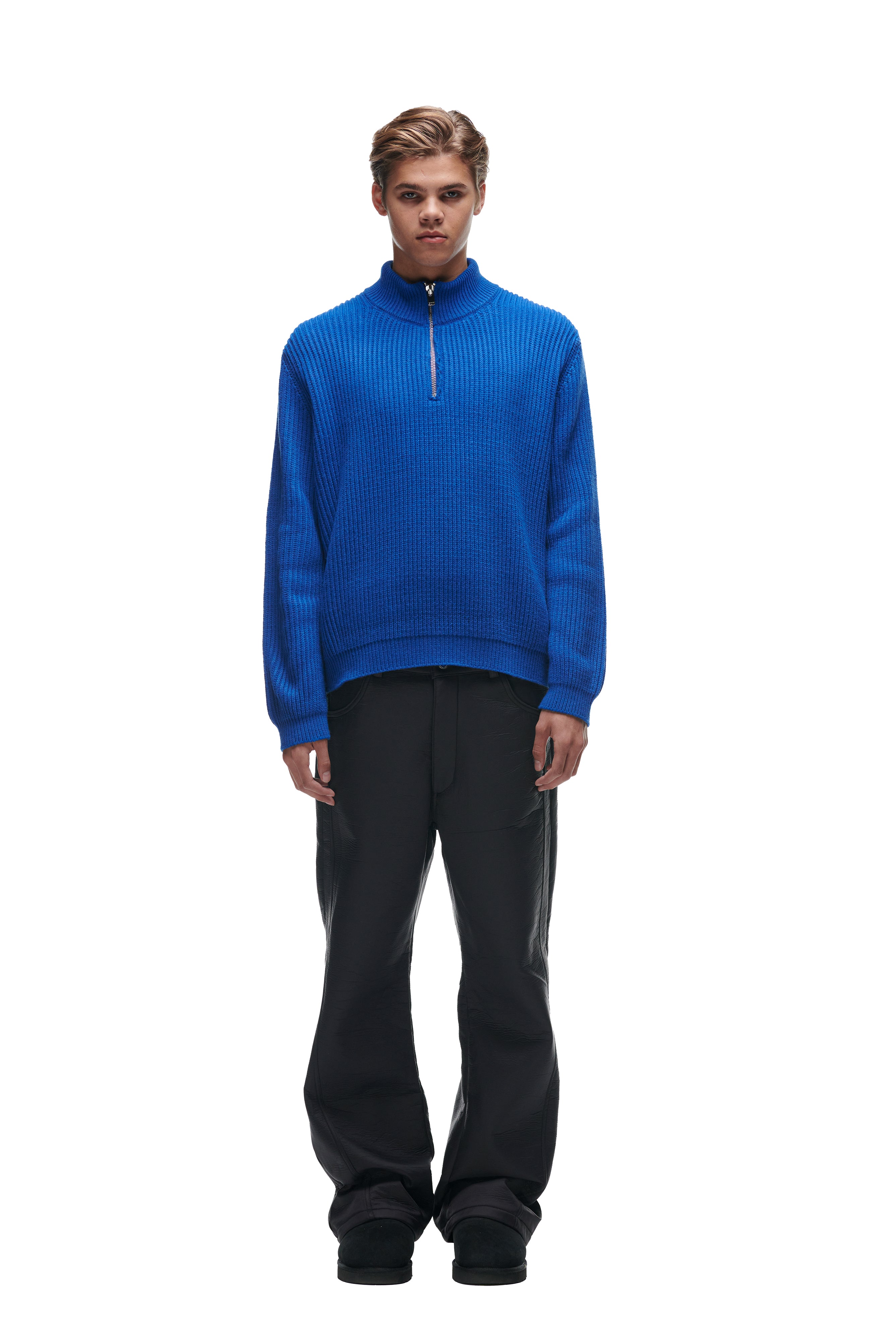 HALFZIP KNIT ROYAL BLUE