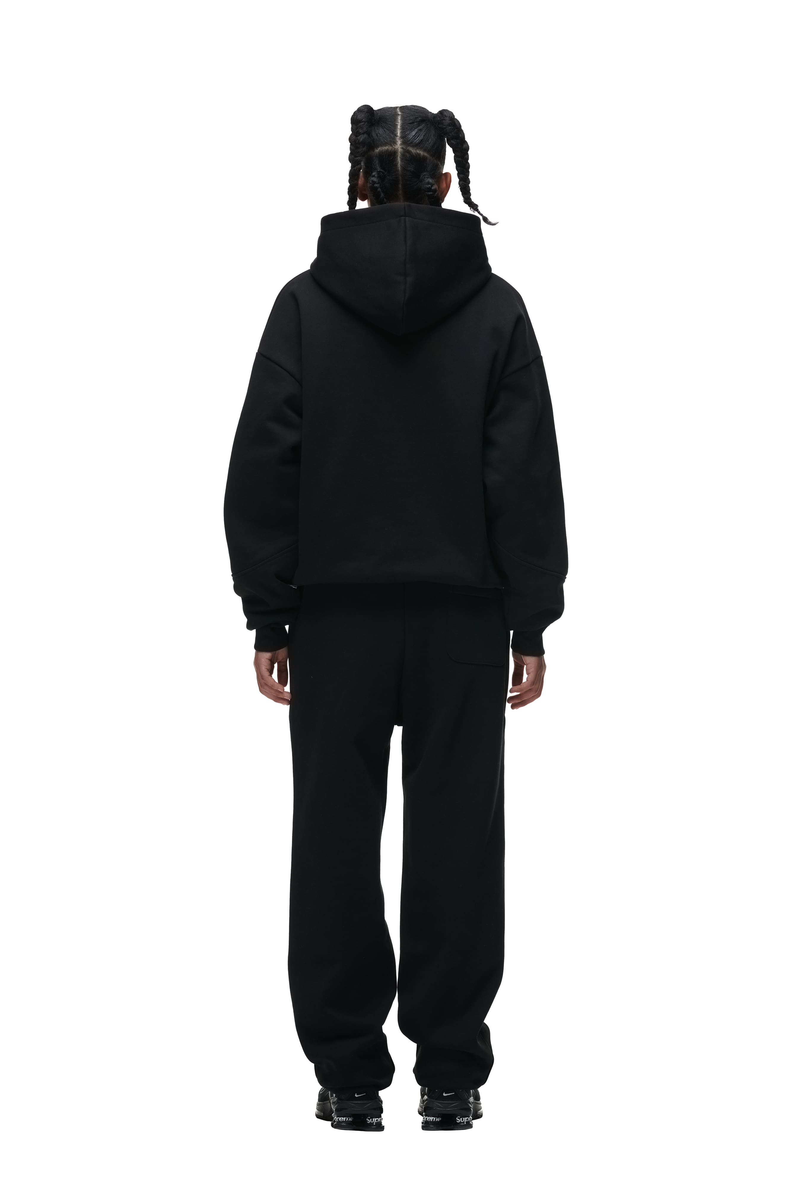 DOUBLE LAYER PLAY HOODIE BLACK