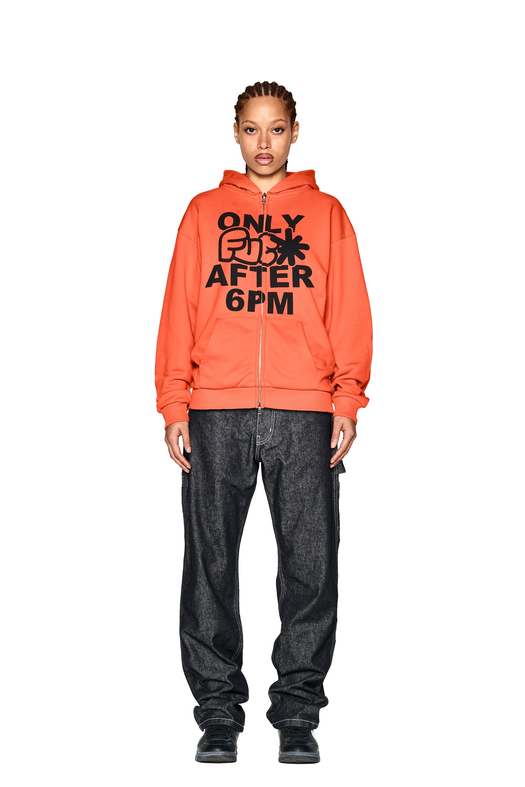 F&F ZIP HOODIE ORANGE